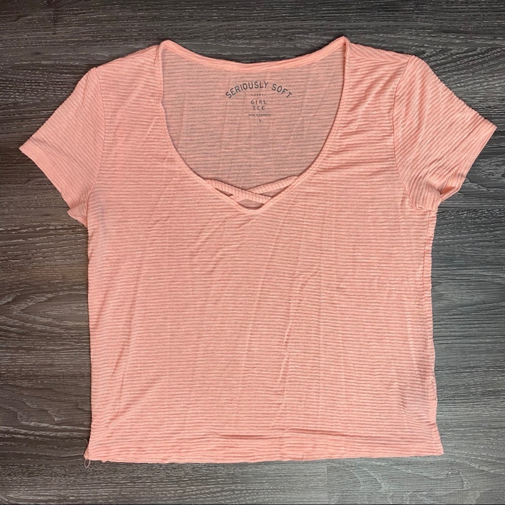 Aeropostale V Neck Short Sleeve Tee